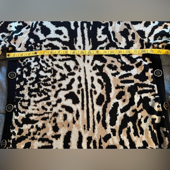 Chicos Cashmere Cotton Blend Knit Leopard Print Sweater Mini Dress - Picture 10 of 11